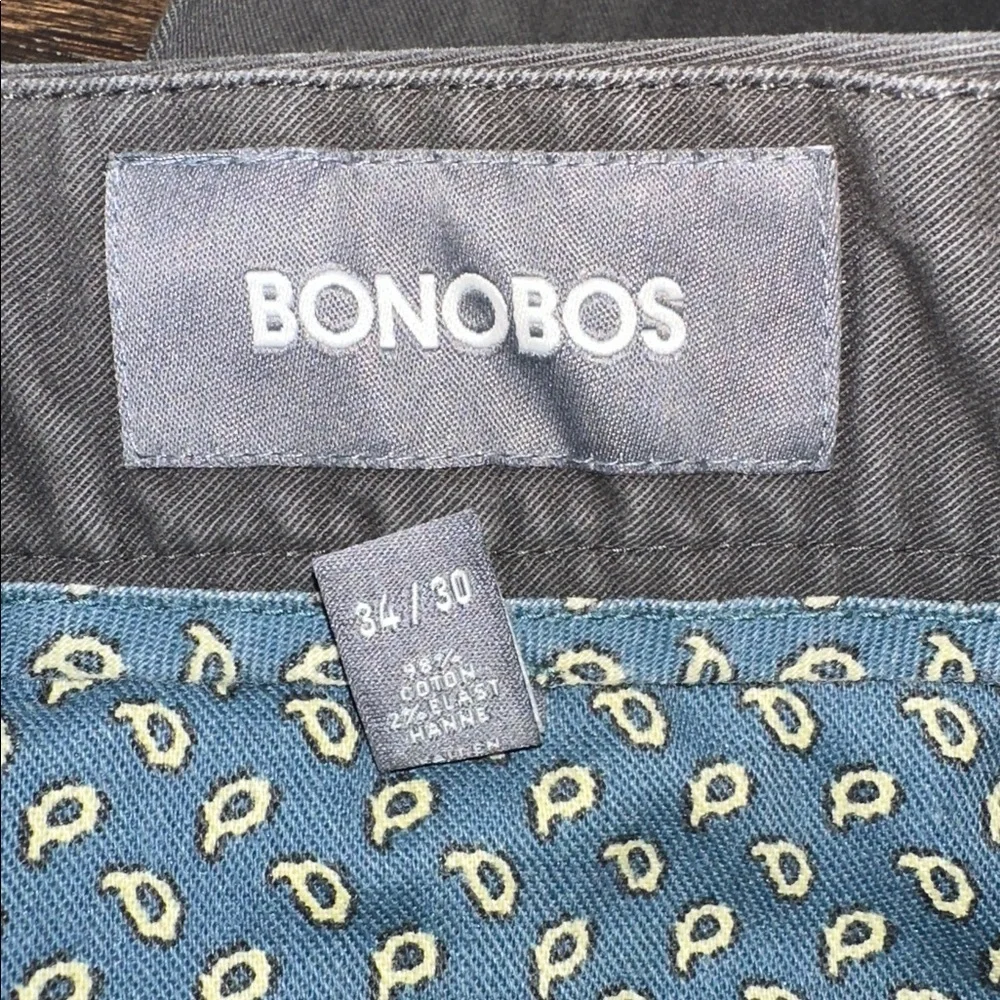 Bonobos Dark Gray Chinos size 34/30